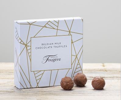 <h2>Stylish Box of Luxury Belgian Truffles</h2>
<br>
<ul>
<li>140g Maison Fougere Belgian Chocolate Truffles</li>
<li>Beautifully presented in a stylish Gift Box</li>
<li>Attach your own personal message</li>
<li>Buy to accompany a flower order to be a combination with other items to reach the minimum order of £30</li>
<li>For delivery area coverage see below</li>
</ul>
<br>
<h2>Gift Delivery Coverage</h2>
<p>Our shop delivers flowers and gifts to the following Liverpool postcodes L1 L2 L3 L4 L5 L6 L7 L8 L11 L12 L13 L14 L15 L16 L17 L18 L19 L24 L25 L26 L27 L36 L70 If your order is for an area outside of these we can organise delivery for you through our network of florists. We will ask them to make as close as possible to the image but because of the difference in stock and sundry items, it may not be exact.</p>
<br>
<h2>Luxury Belgian Chocolates</h2>
<p>If they enjoy chocolates they will be delighted with this beautifully presented box of luxury truffles. These Belgian Truffles in a stylish box are a lovely addition to your bouquet of flowers.</p>
<p>This box contains 12 luxury assorted milk and dark Maison Fougere Belgian Truffles. Contains: milk lactose tree nuts gluten and soya - May contain: egg and other tree nuts.</p>
<p>Chocolates are a great addition when you want something a bit more than flowers we have carefully selected the Maison Fougere Belgium Chocolate range for their taste and quality.</p>
<p>These beautiful chocolates are the perfect finishing touch for that extra bit of luxury.</p>
<p><strong>THIS ITEM WILL NEED TO ACCOMPANY A FLOWER ORDER OR BE A COMBINATION OF EXTRA ITEMS TO REACH OUR MINIMUM ORDER OF £30</strong></p>
<br>
<h2>Online Gift Ordering | Online Gift Delivery</h2>
<p>Through this website you can order 24 hours, Booker Gifts and Gifts Liverpool have put together this carefully selected range of Flowers, Gifts and Finishing Touches to make Gift ordering as easy as possible. This means even if you do not live in Liverpool we make it easy for you to see what you are getting when buying for delivery in Liverpool.</p>
<br>
<h2>Liverpool Flower and Gift Delivery</h2>
<p>We are open 7 days a week and offer advanced booking flower delivery, same-day flower delivery, Guaranteed AM Flower Delivery and also offer Sunday Flower Delivery.</p>
<p>Our florists Deliver in Liverpool and can provide flowers for you in Liverpool, Merseyside. And through our network of florists can organise flower deliveries for you nationwide.</p>
<br>
<h2>Beautiful Gifts Delivered | Best Florist in Liverpool</h2>
<p>Having been nominated the Best Florist in Liverpool by the independent Three Best Rated for the 5th year running you can feel secure with us</p>
<p>You can trust Booker Gifts and Gifts to deliver the very best for you.</p>
<br>
<h2>5 Star Google Review</h2>
<p><em>So Pleased with the product and service received. I am working away currently, so ordered online, and after my own misunderstanding with online payment, I contacted the florist directly to query. Gemma was very prompt and helpful, and my flowers were arranged easily. They arrived this morning and were as impactful as the pictures on the website, and the quality of the flowers and the arrangement were excellent. Great Work! David Welsh</em></p>
<br>